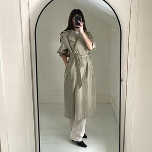 London Fog Vintage 90s Double Breasted Trench Coat Size 4P